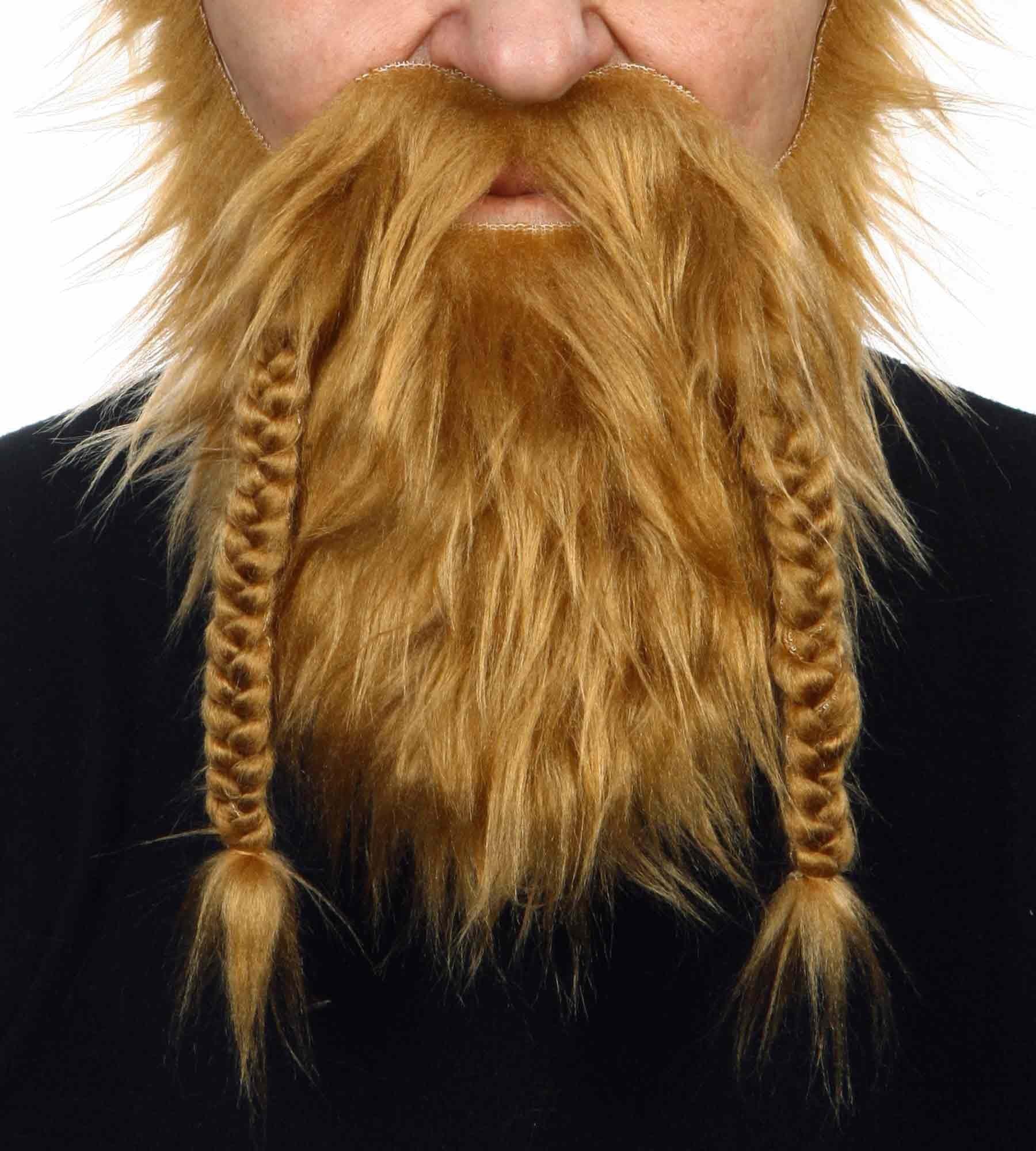 Barba de Vikingo con Trenzas Barbas y Bigotes Viving Pelirrojo - Caoba